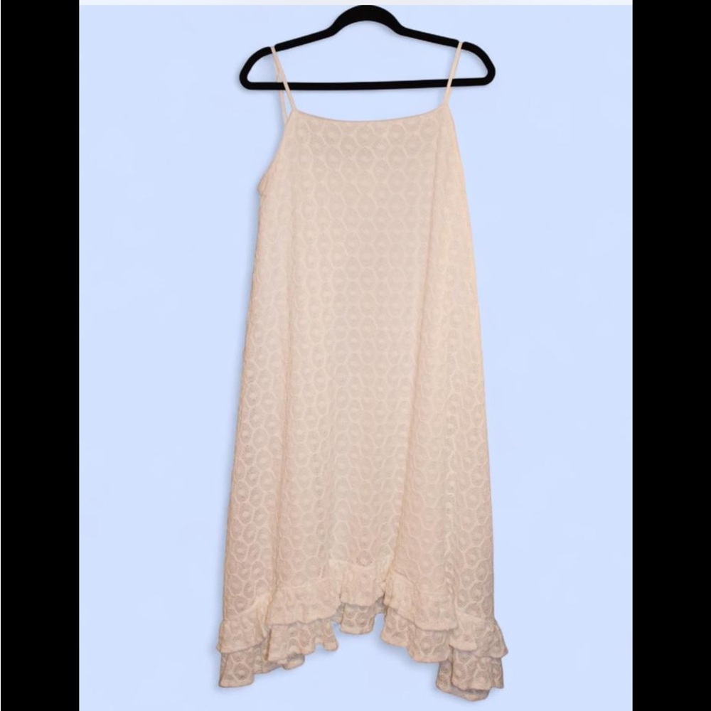 Anthropologie lace ivory midi dress women’s size medium nwt